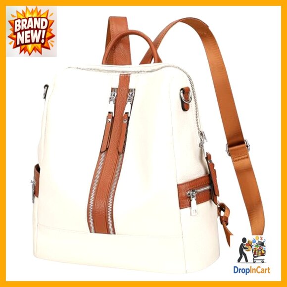 Genuine Leather Convertible Backpack Purse Elegant Casual Daypack Crossbody main image 4